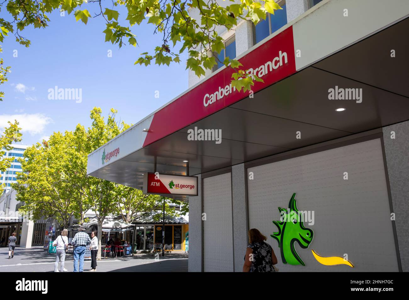 St Bank in Canberra, branch of this australian bank in the city centre,ACT,Australia