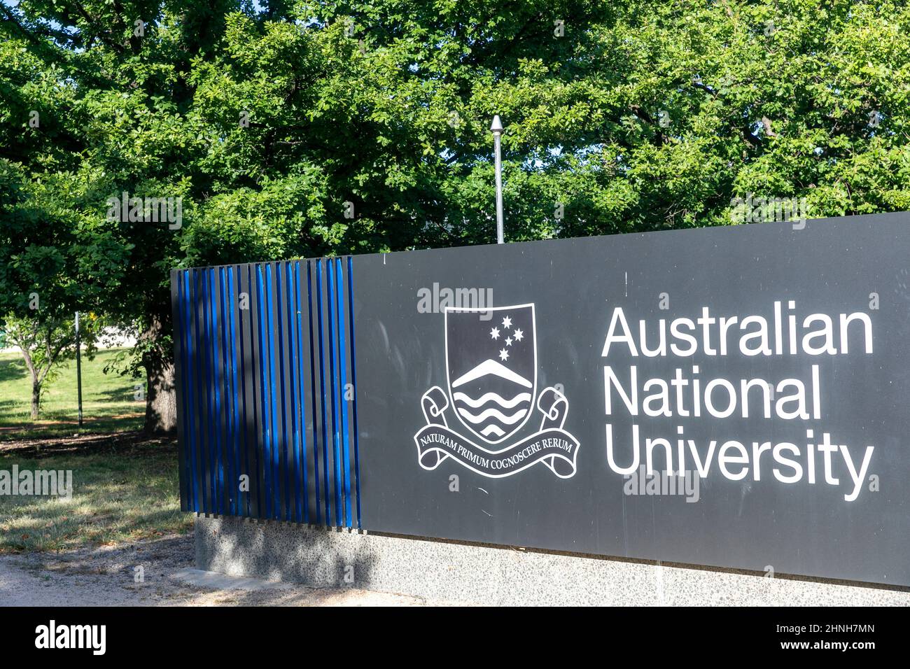 Australian National University signage and campus , Canberra city