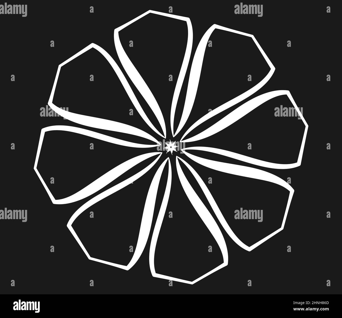 Radiating mandala. Circular geometric motif, icon, shape - stock vector ...