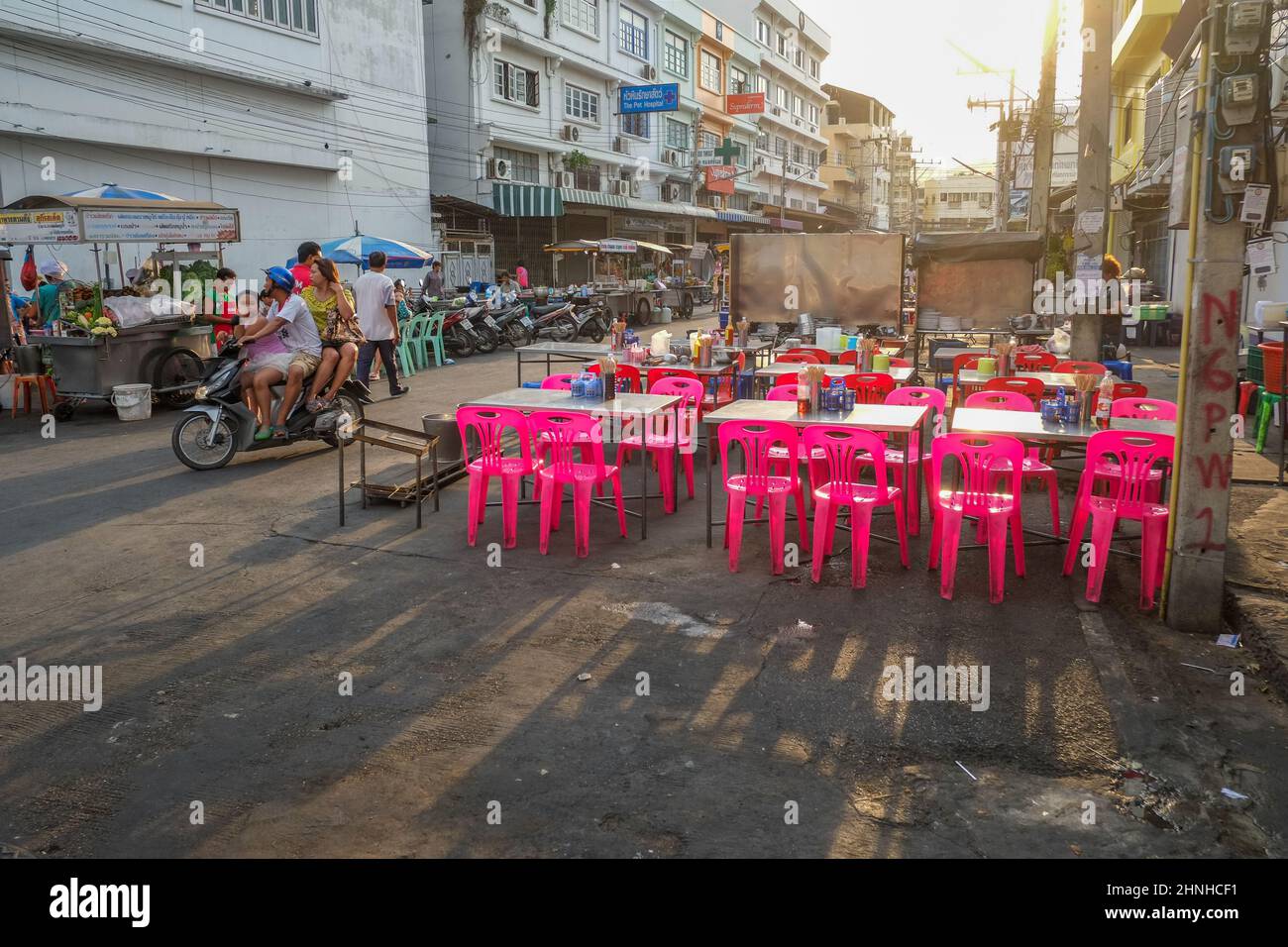Outdoor restaurant in Hua Hin. This is an old fishing village that