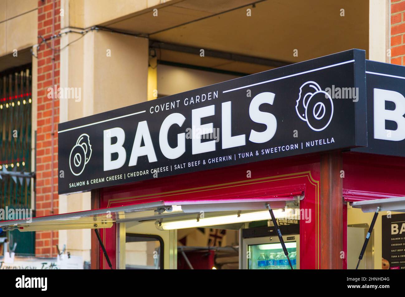 Bagels sign, uk Stock Photo