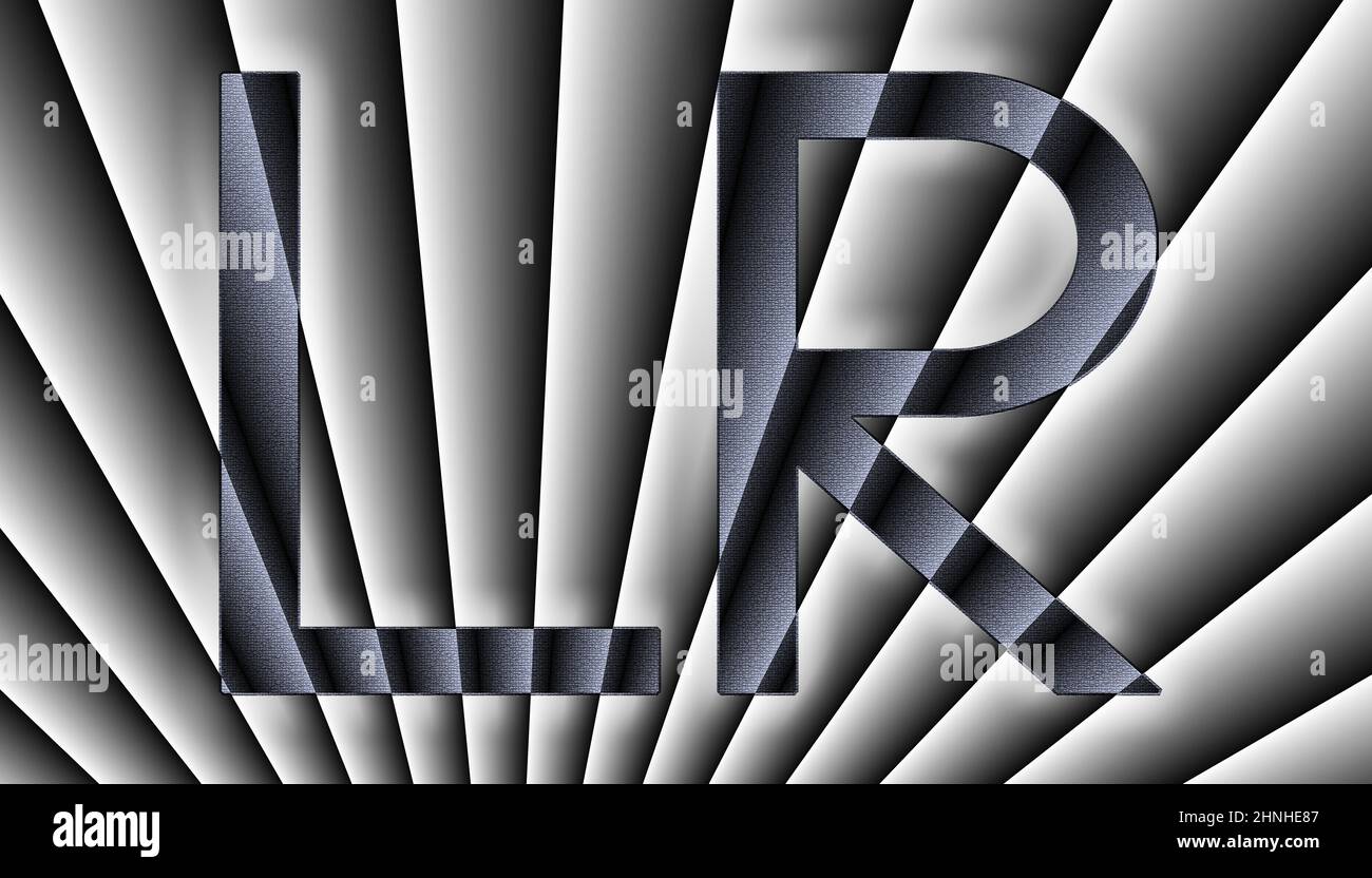 Signature LR , corner grad Stock Photo - Alamy