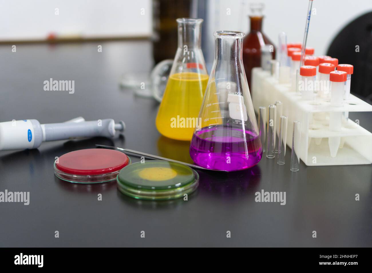 View of laboratory materials for chemical testing Stock Photo Alamy
