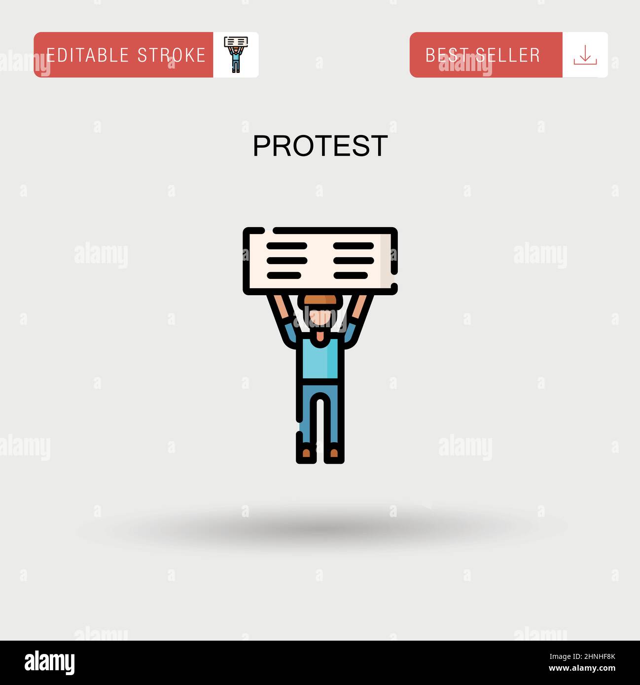 Protest Simple vector icon. Stock Vector