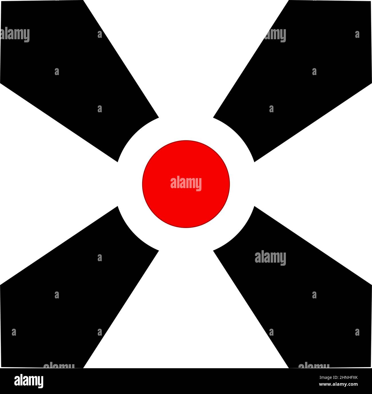 Red X sign, shape, letter. Crosshair, target mark, reticle concept icon ...