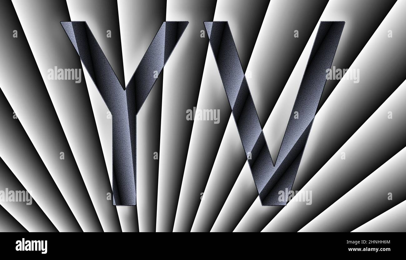 Signature YV , corner grad Stock Photo