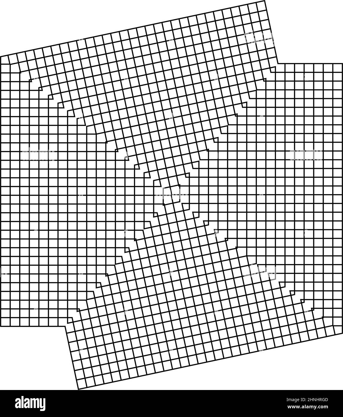 Geometric grid, mesh in abstract mirrored form. Lattice, grating