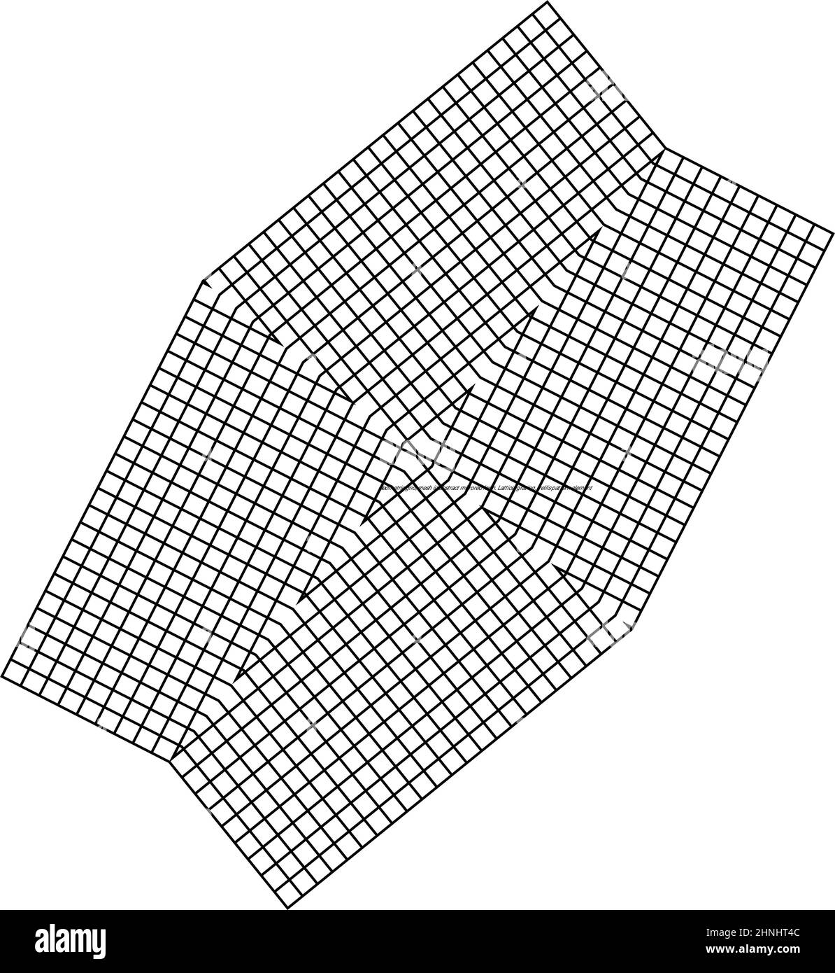 Geometric grid, mesh in abstract mirrored form. Lattice, grating