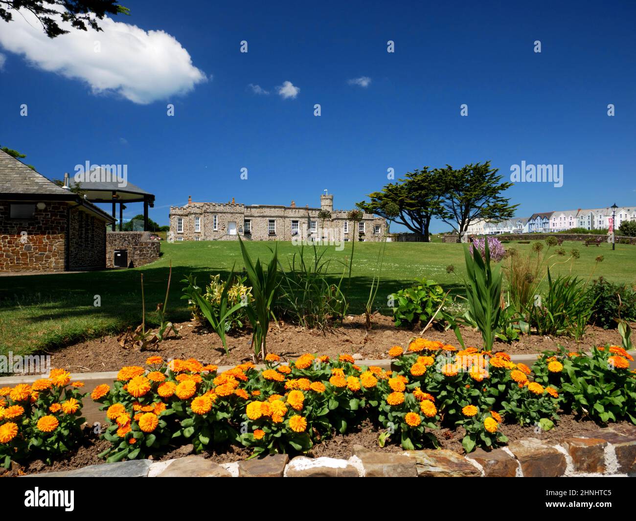 The castle at Bude, Cornwall. Built in 1830 by Sir Goldsworthy Gurney