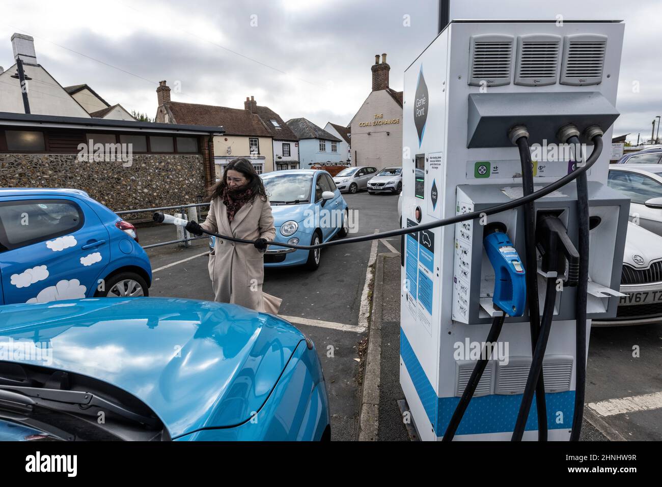 Electric car charge point morrisons supermarket hires stock