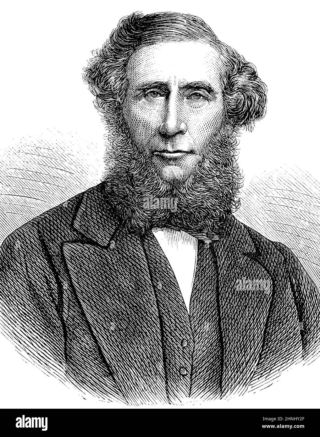 John Tyndal, 2. August 1820 - 4. Dezember 1893, war ein Vermesser und Naturwissenschaftler  /  John Tyndal, August 2, 1820 - December 4, 1893, was a surveyor and naturalist, Historisch, historical, digital improved reproduction of an original from the 19th century / digital restaurierte Reproduktion einer Originalvorlage aus dem 19. Jahrhundert, genaues Originaldatum nicht bekannt Stock Photo