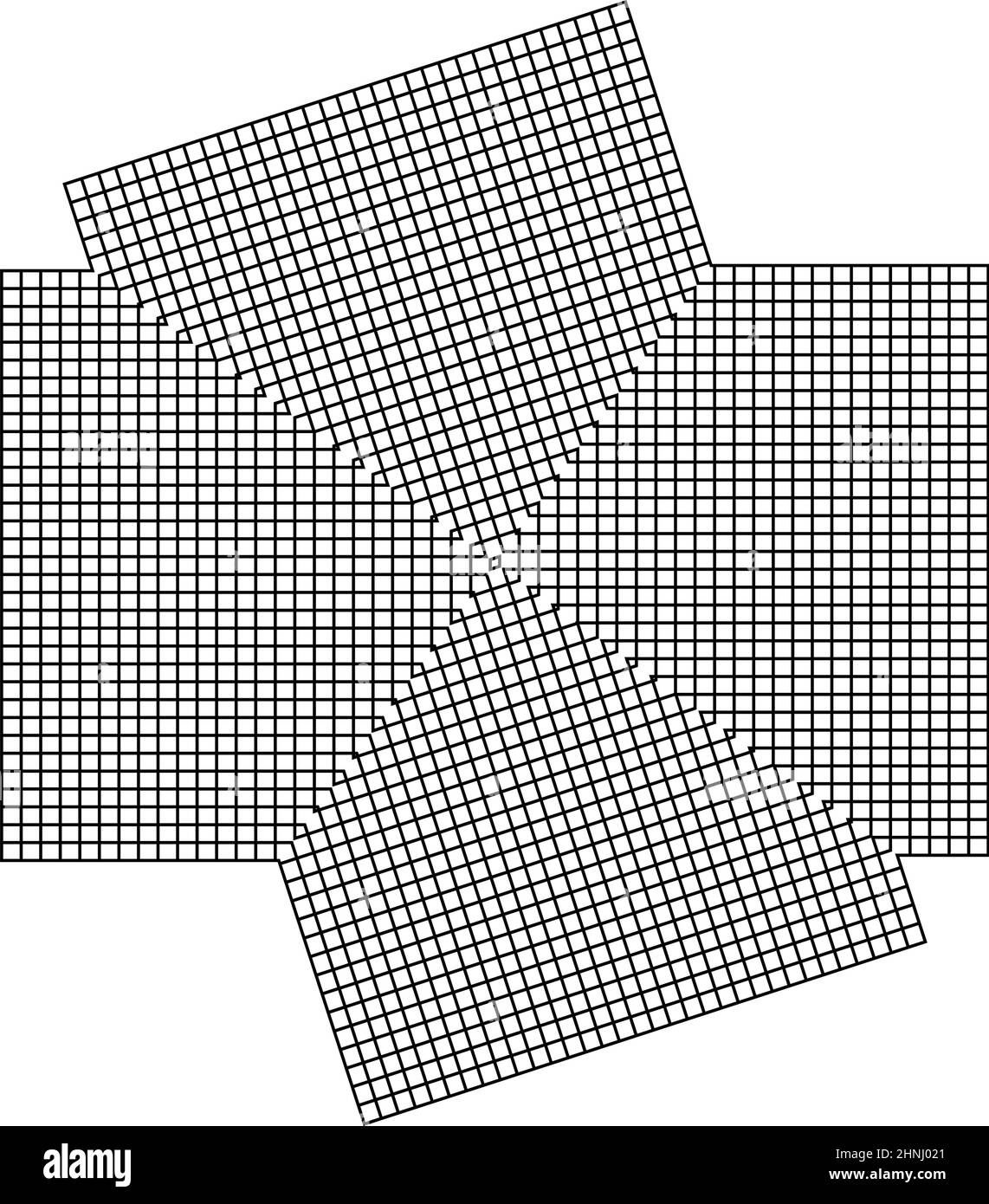 Geometric grid, mesh in abstract mirrored form. Lattice, grating