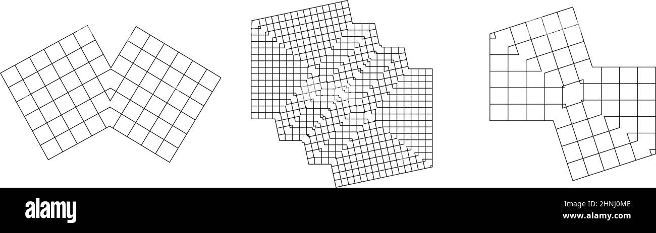 Geometric grid, mesh in abstract mirrored form. Lattice, grating ...