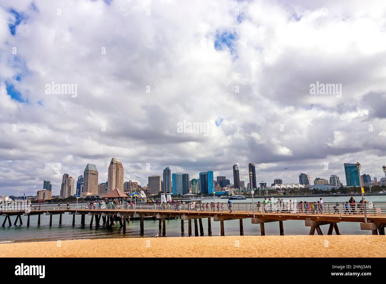 Downtown San Diego California cityscape at the beginning of summer, beautiful panoramic view. Stock Photo