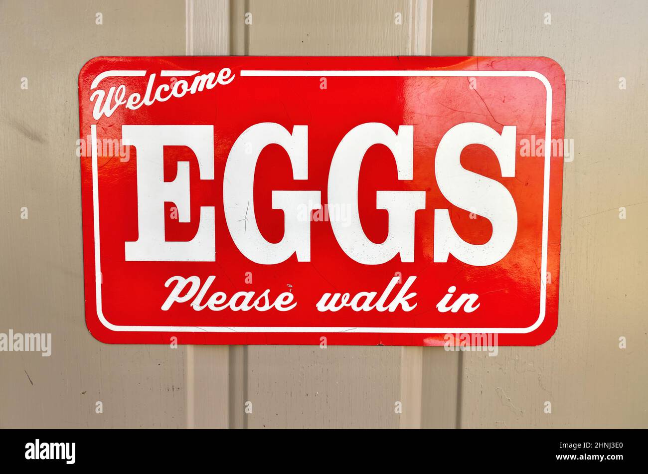 A Sign Advertising Eggs for Sale at a Local Farm Stock Photo Alamy