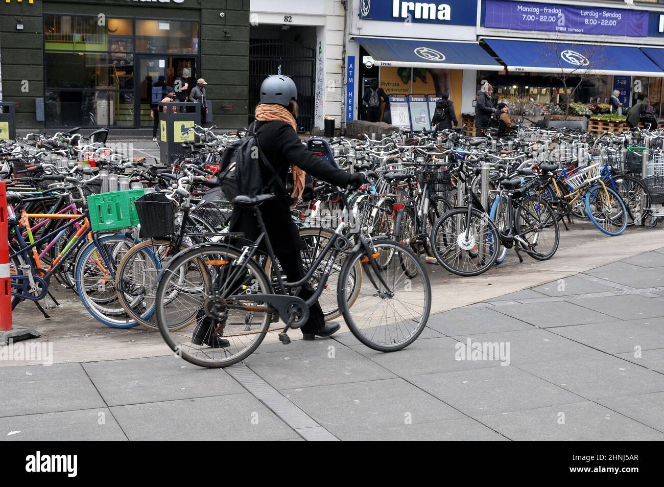 Copenhagen Denmark. 17 February 2022 Bicycles as nations transport