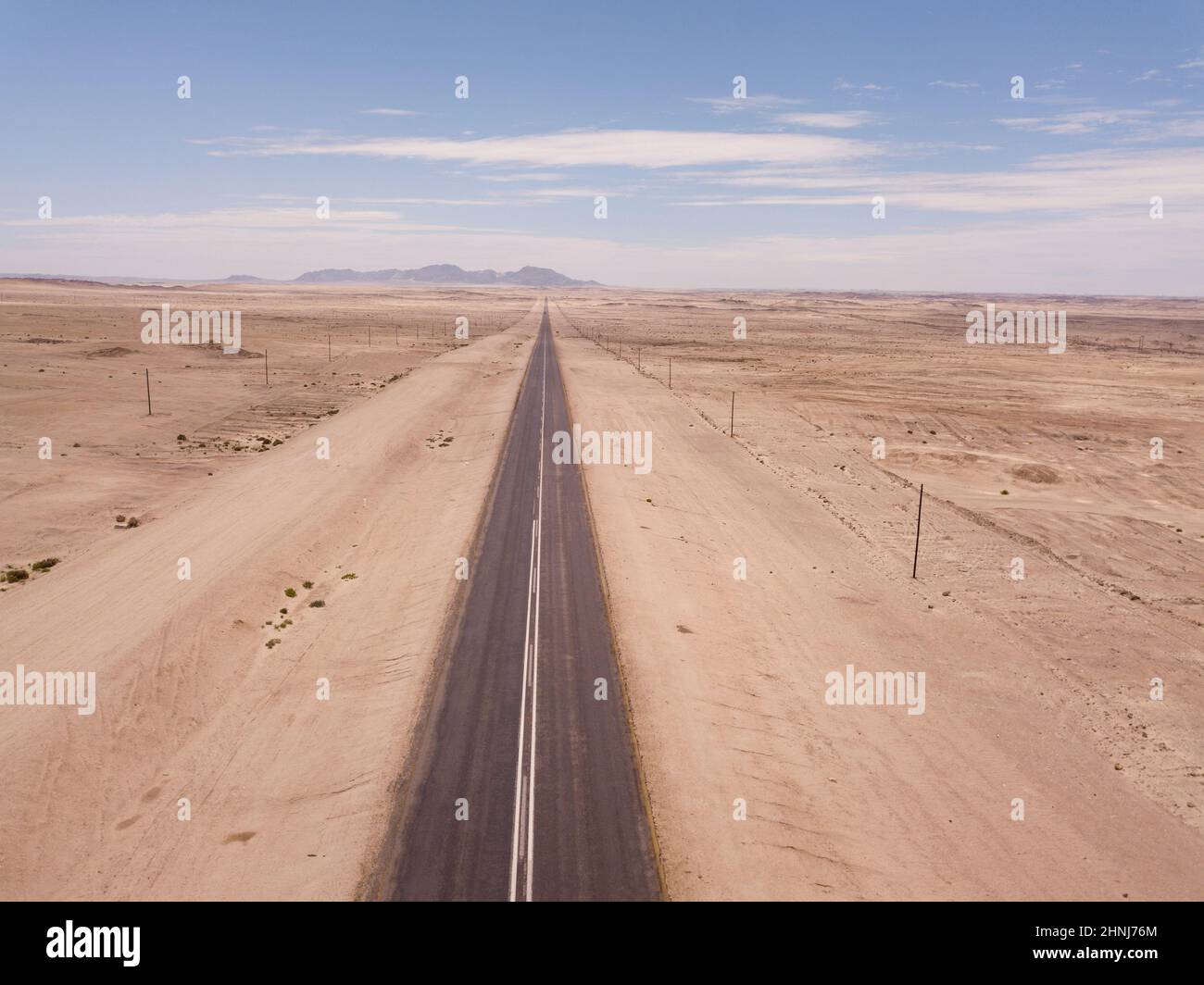 Open road in  a desert landscape Stock Photo