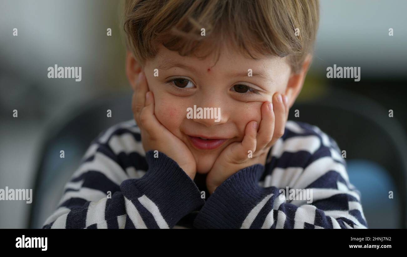 Small Being Image One cute toddler child portrait being adorable small boy Stock Photo ...