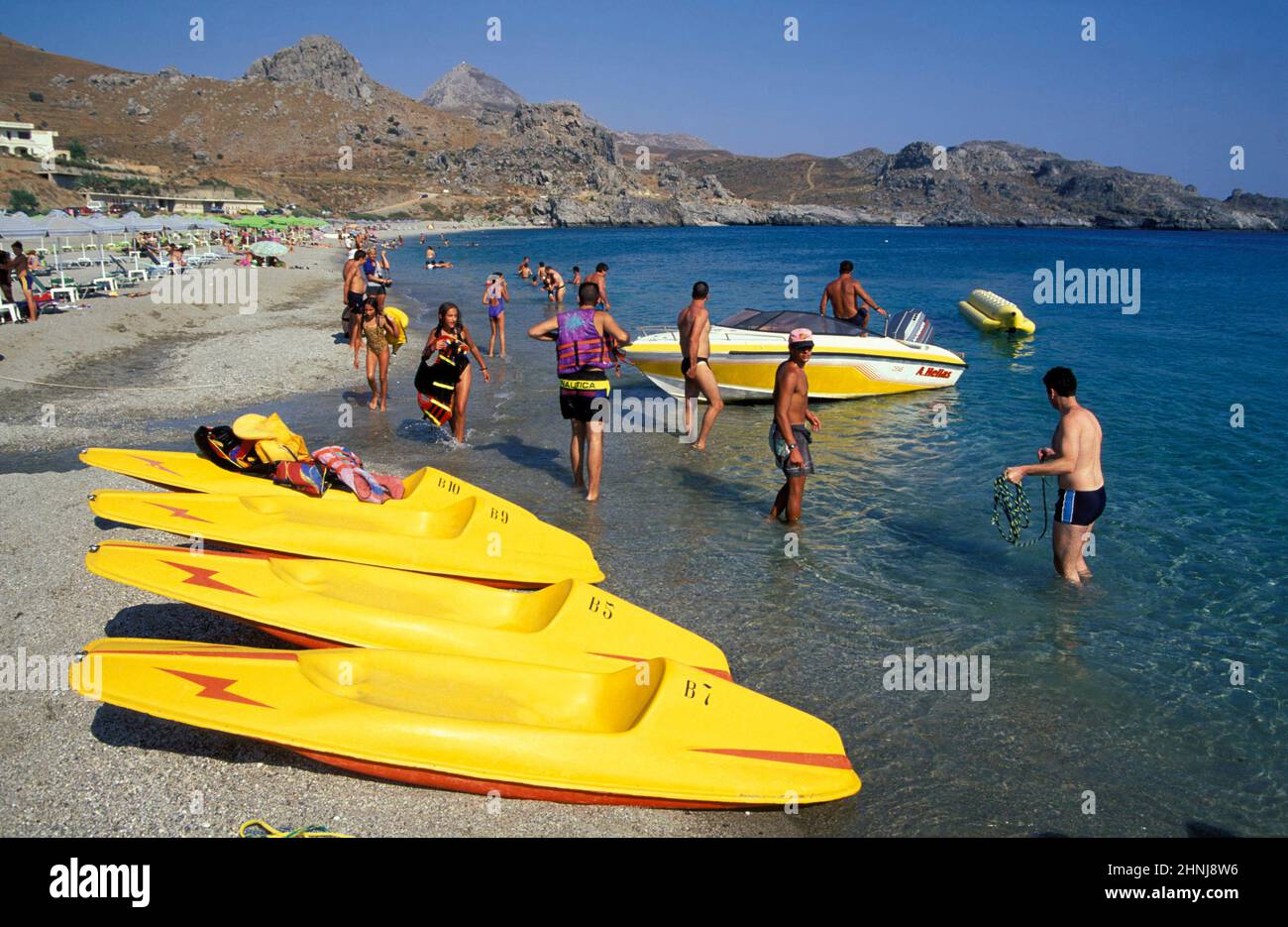 Plakias beach,  Crete, Greece, Europe Stock Photo