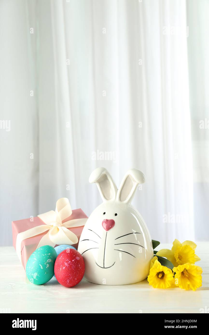 Concept of Easter eggs, space for text Stock Photo - Alamy
