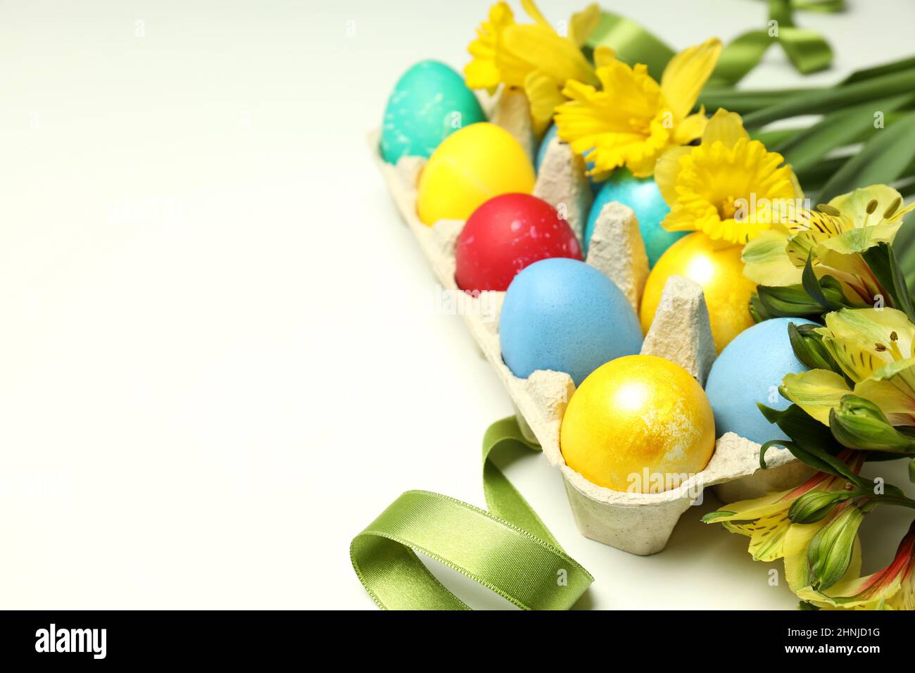Concept of Easter eggs, space for text Stock Photo - Alamy