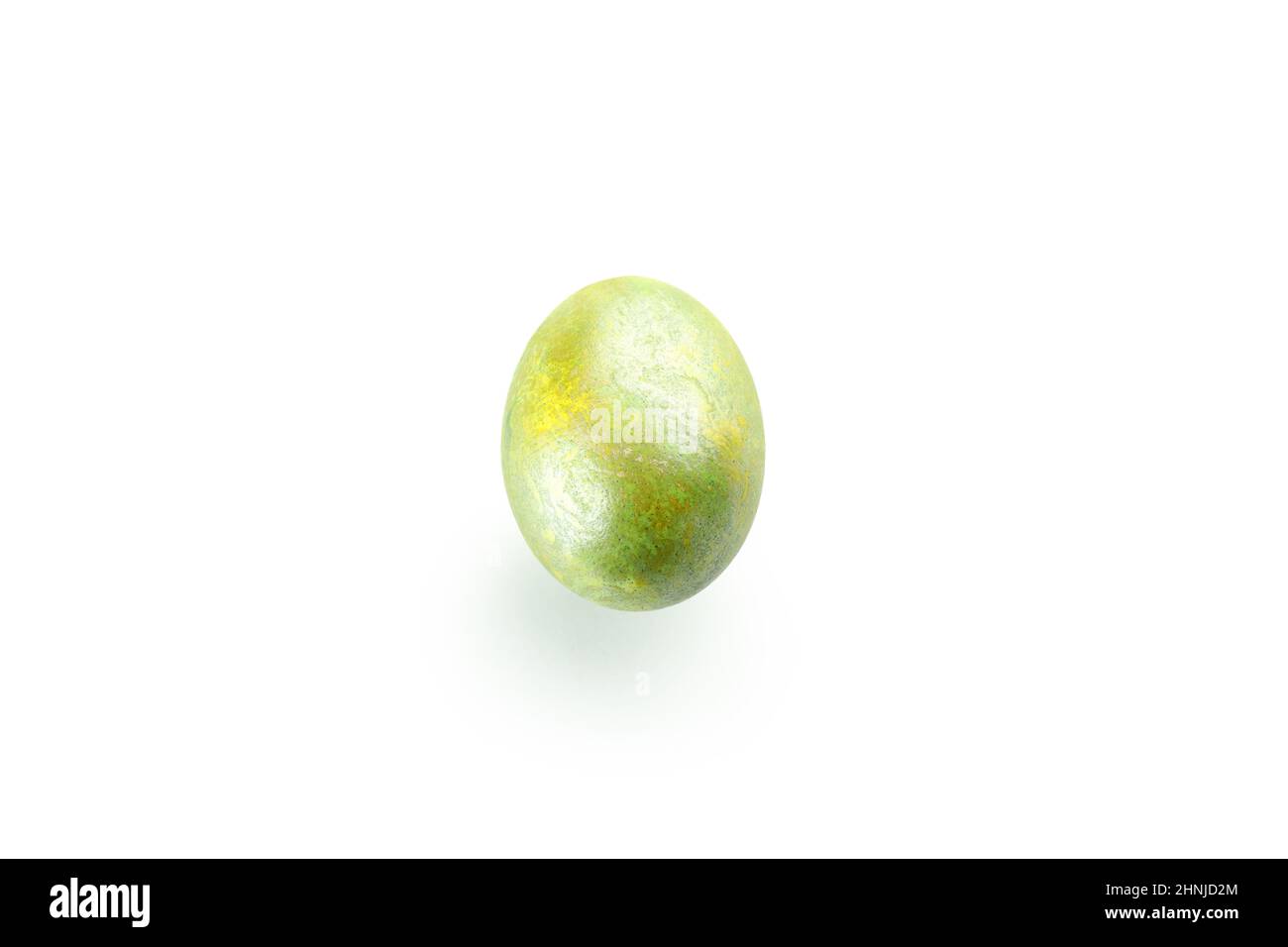 One Easter egg isolated on white background Stock Photo