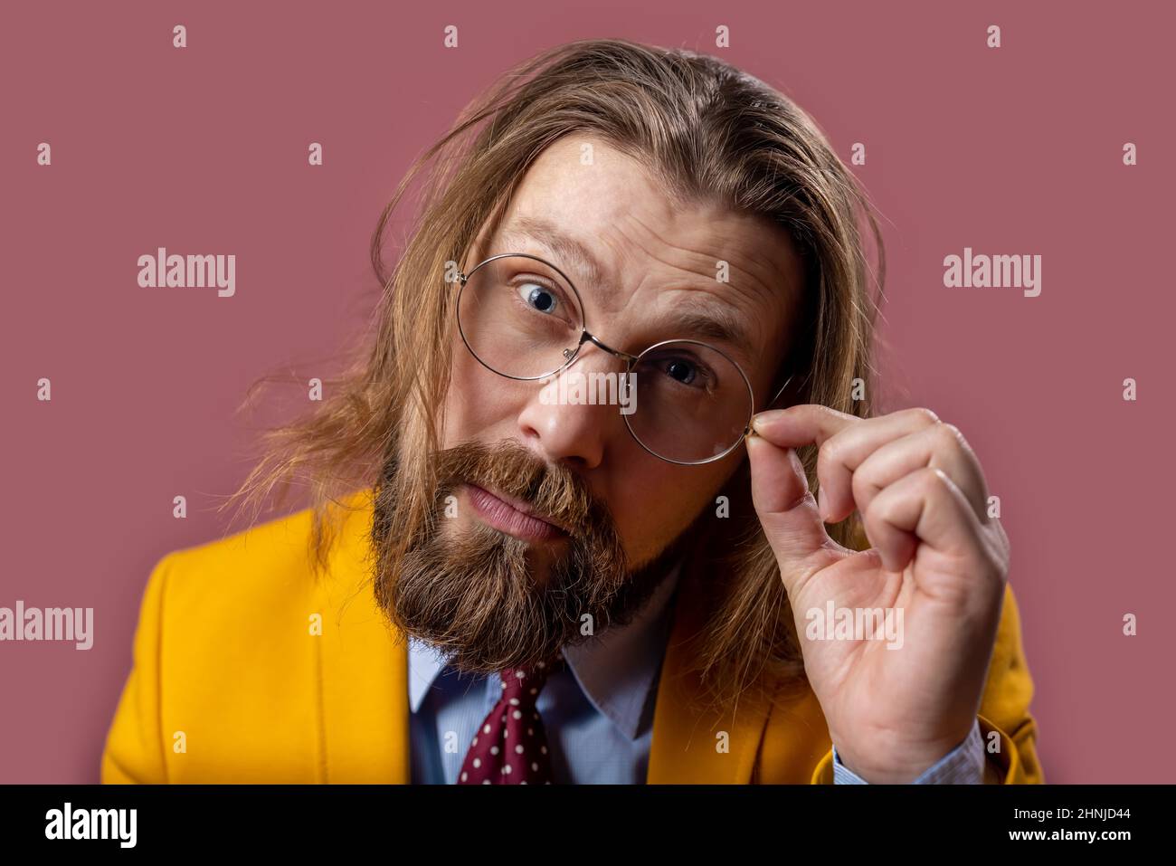Stylish man with close look Stock Photo - Alamy