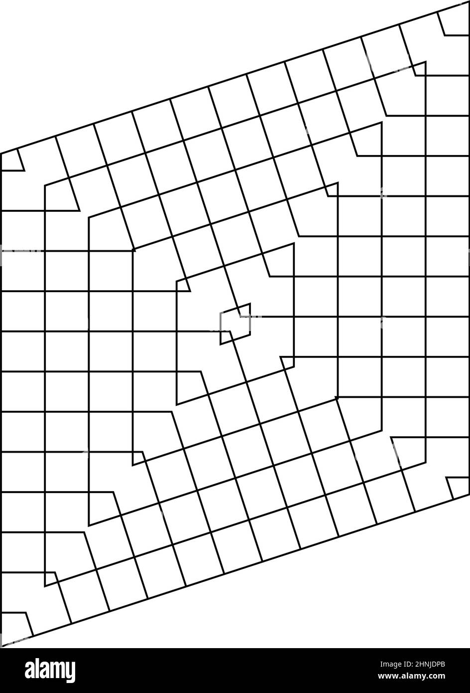 Geometric grid, mesh in abstract mirrored form. Lattice, grating