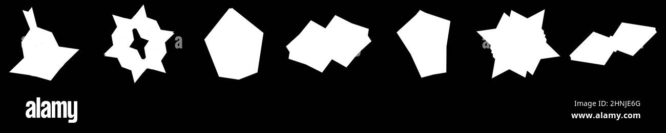 Simple abstract geometric form(s), shape(s). Random, angular vetor ...