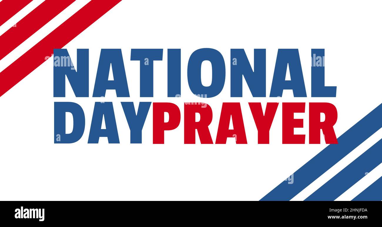 Digitally generated image of national day prayer text on flyer Stock