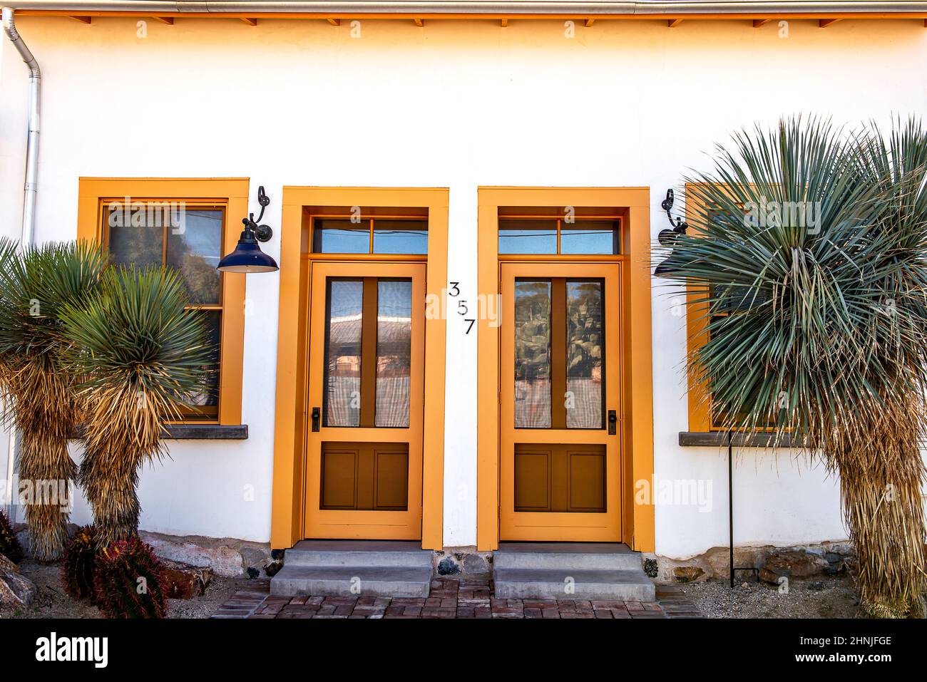 The Barrio Doors and windows in Tucson Stock Photo Alamy