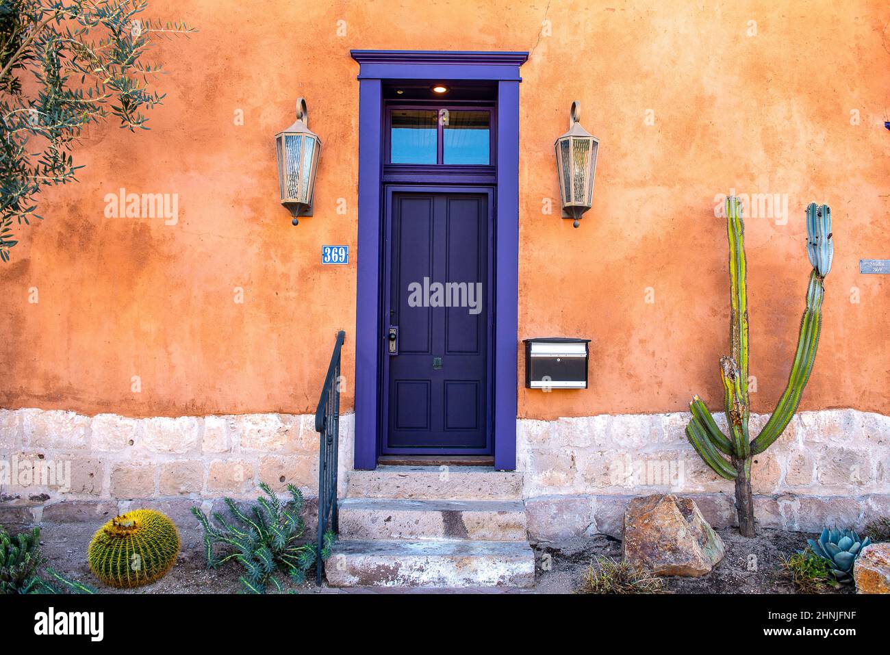 The Barrio Doors and windows in Tucson Stock Photo Alamy