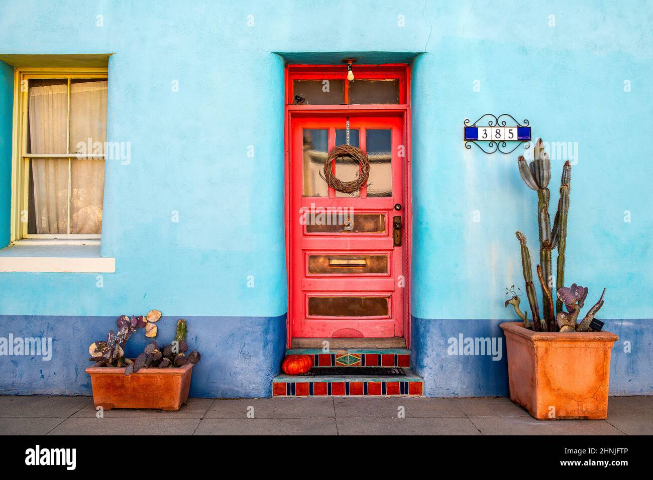 The Barrio Doors and windows in Tucson Stock Photo Alamy