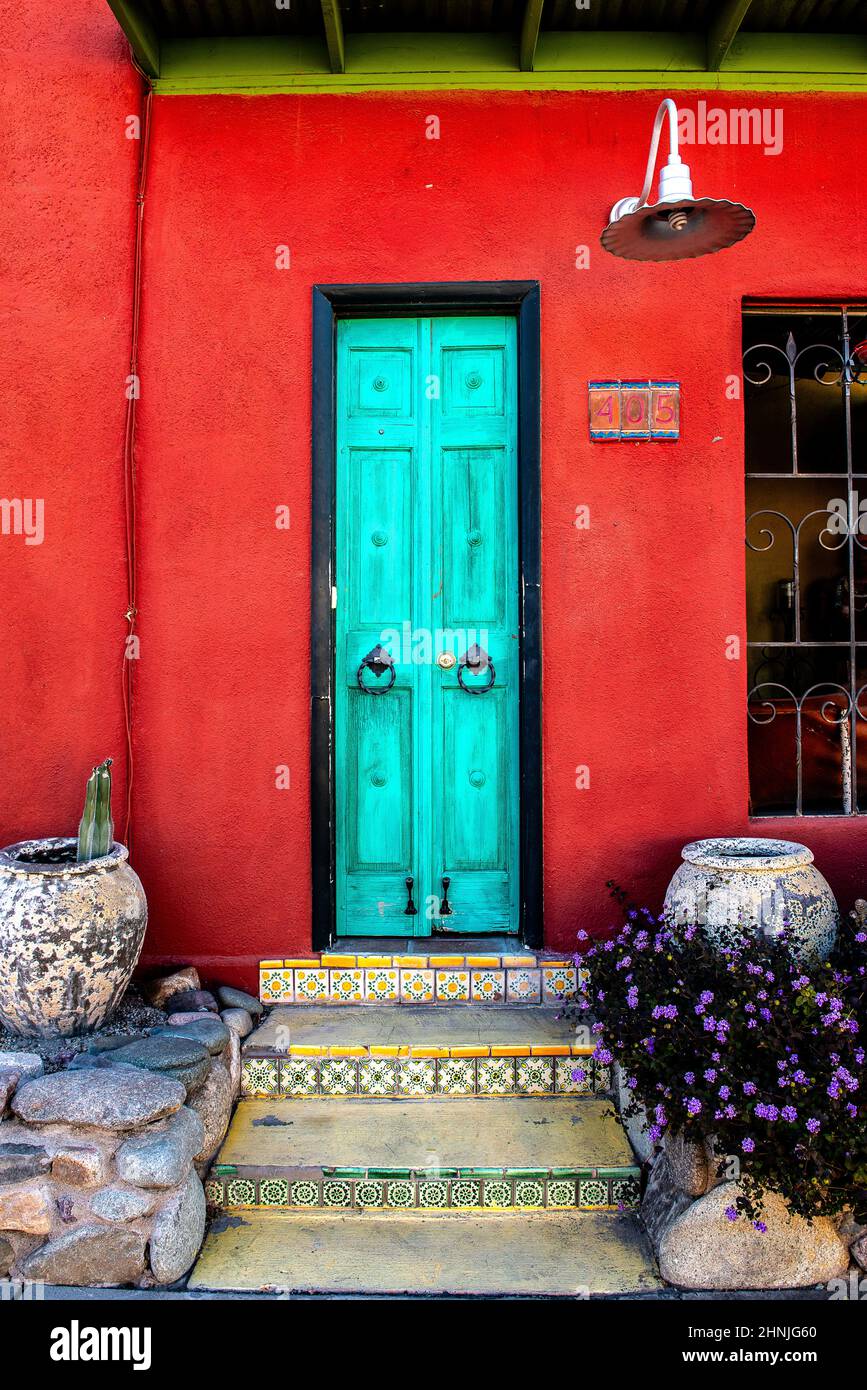 The Barrio Doors and windows in Tucson Stock Photo Alamy