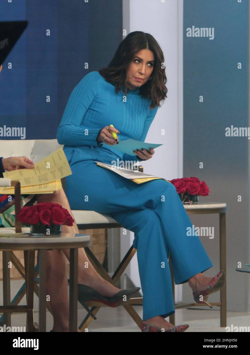 New York NY 20220124 Good Morning America hosts on set doing the live show. PICTURED