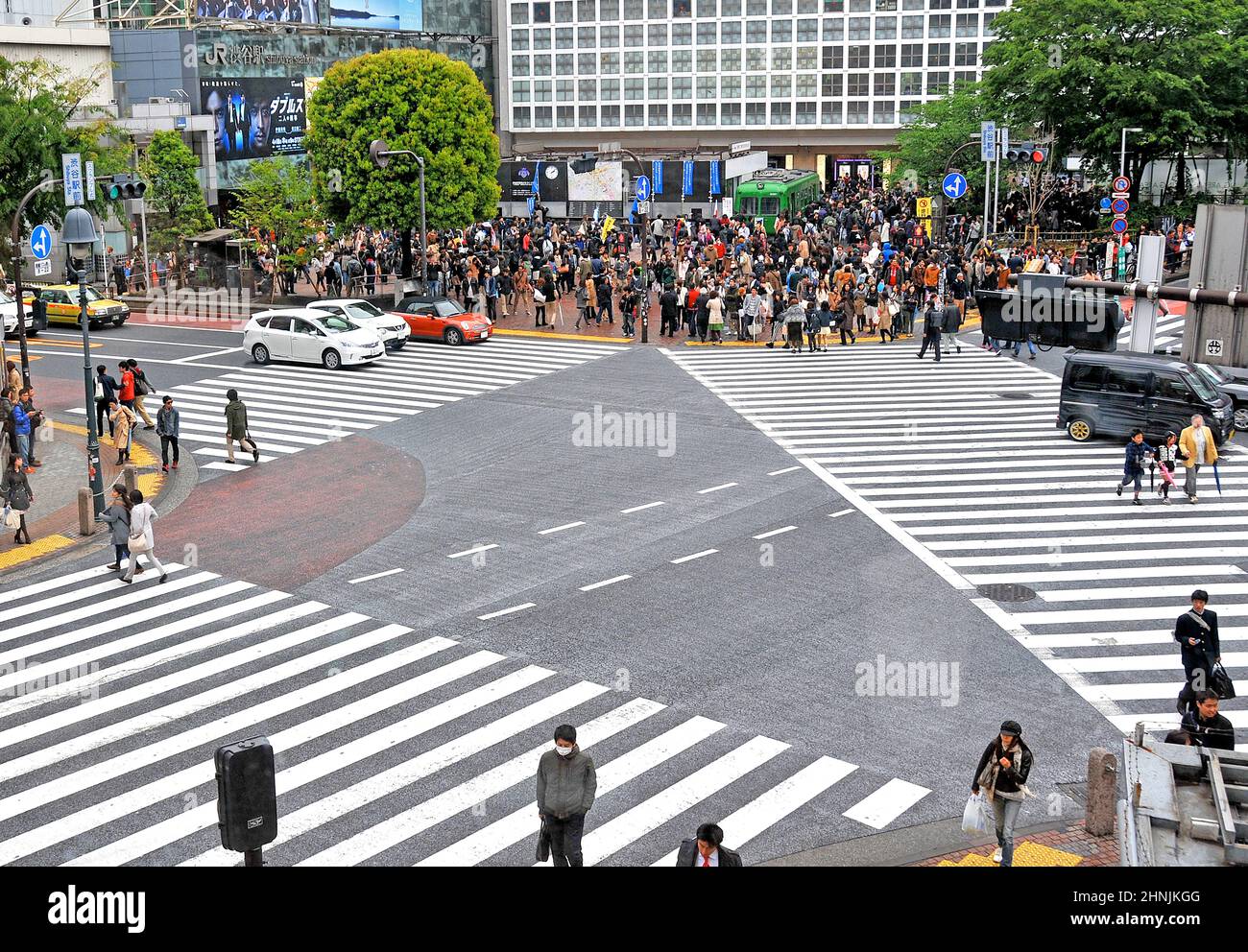 Shibuya Crossing, Hachiko Square, Tokyo Japan Stock Photo
