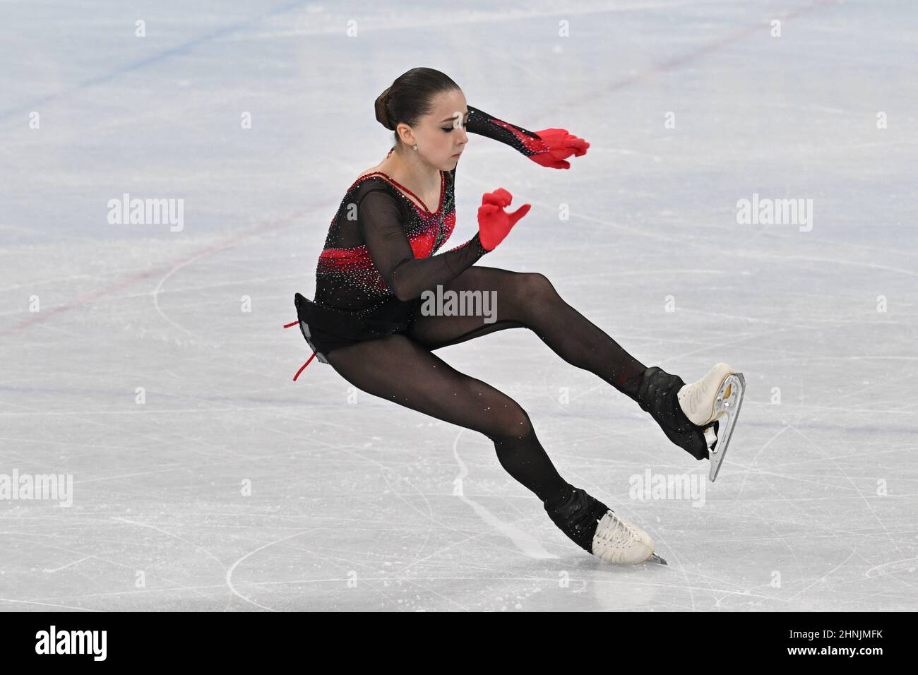 Peking, China. 17th Feb, 2022. Olympics, figure skating, individual, women, free skate at the Capital Indoor Stadium