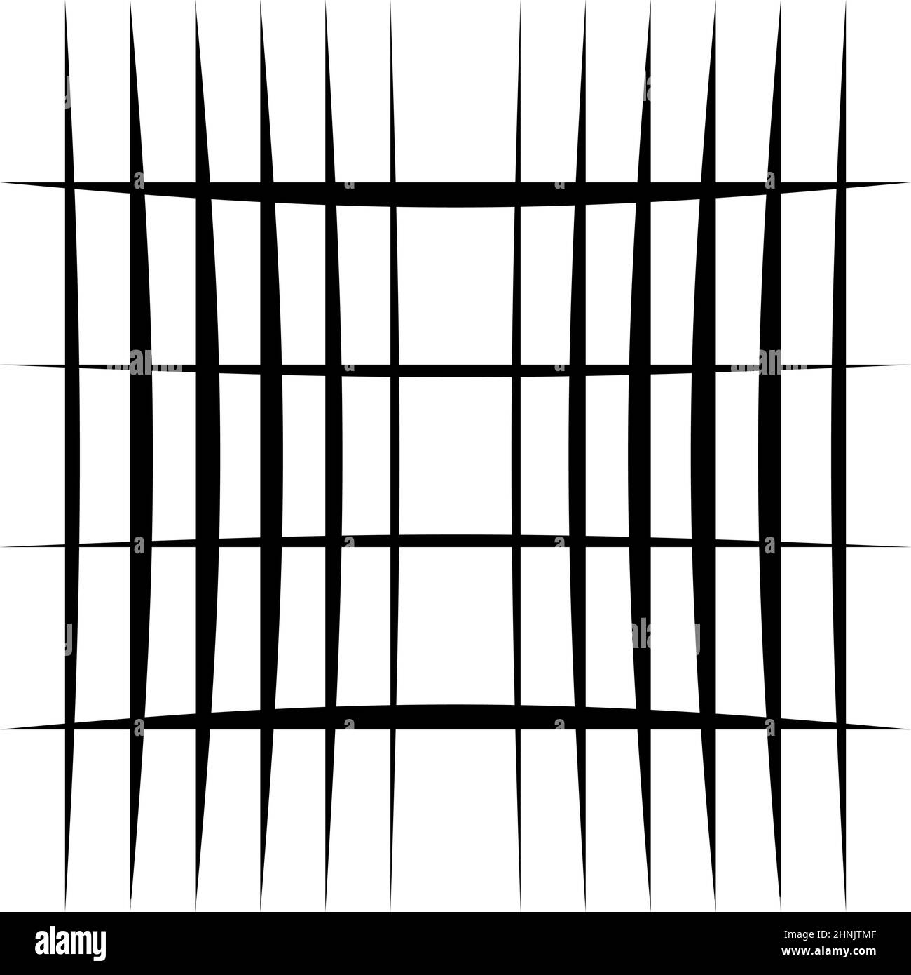 Irregular grid, mesh with random lines. Squares lattice, grating