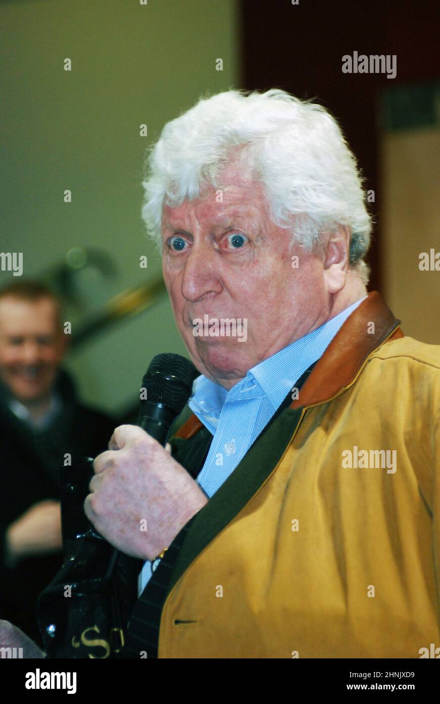 Doctor Who Dr Who, stage, TV, and film actor, Tom Baker, famous for playing the Fourth Doctor. A well-known raconteur, here Tom tells a humerous tale. Stock Photo