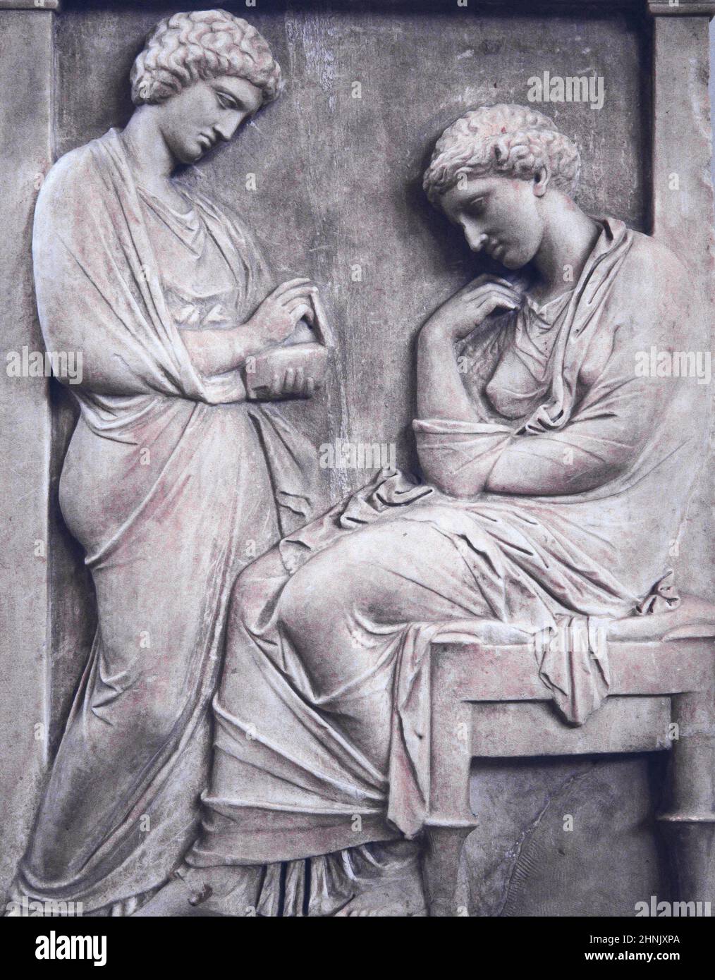 Estela funeraria de estilo ático, 380 a. C. Museo Arqueológico Nacional