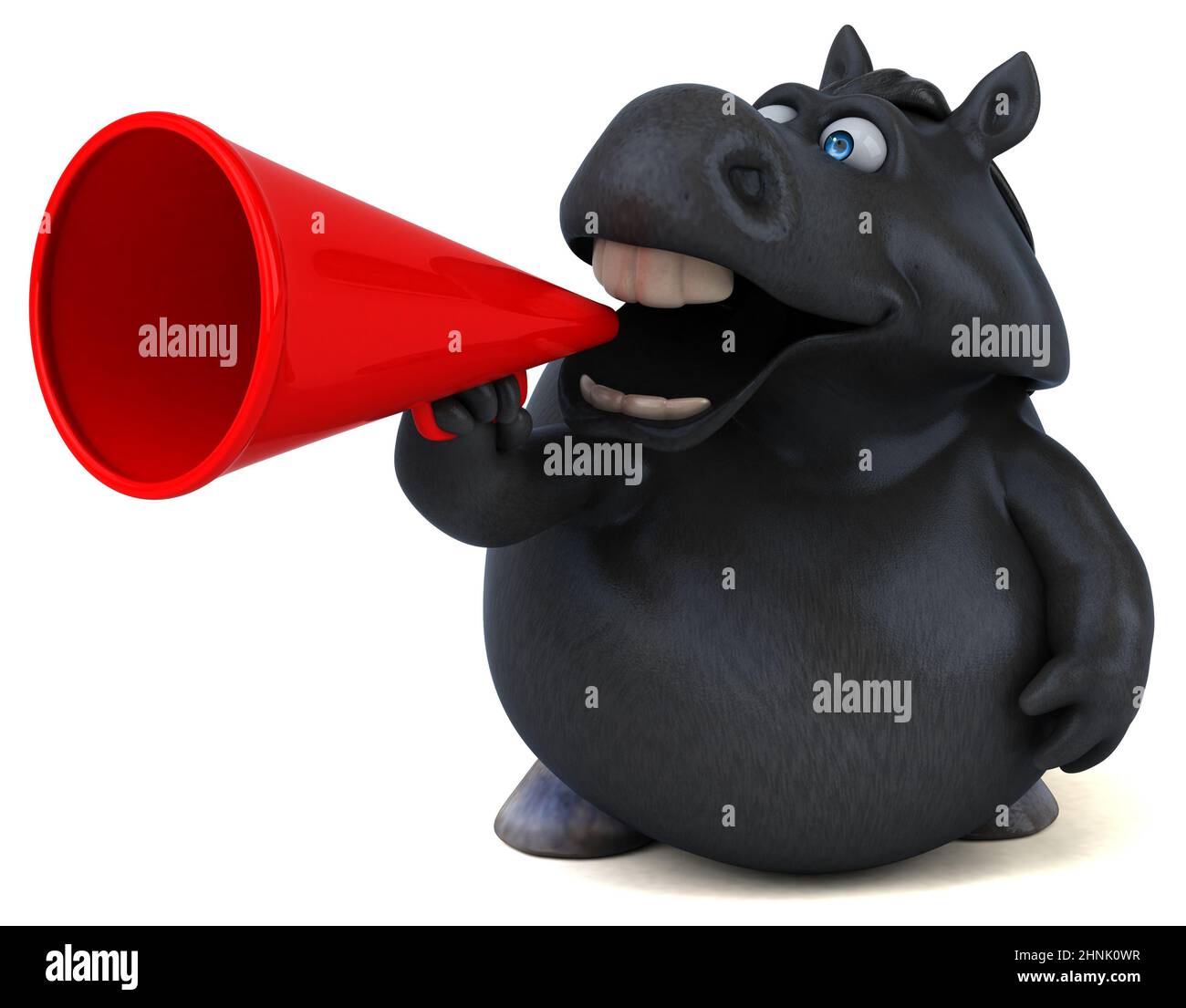 Fun horse - 3D Illustration Stock Photo - Alamy