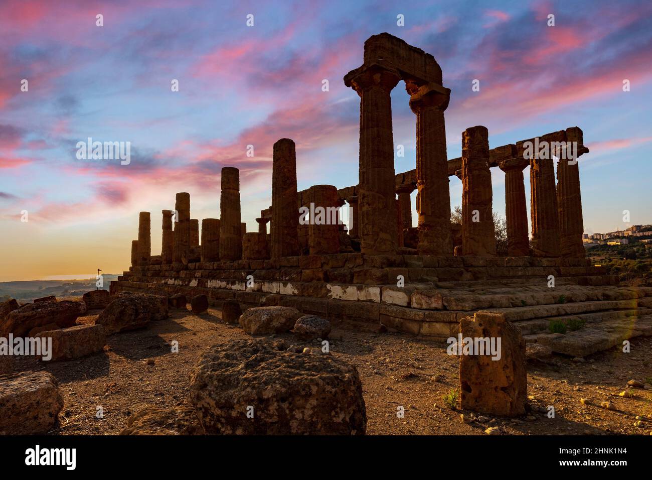 Temple of Juno in the Valley of the Temples Stock Photo