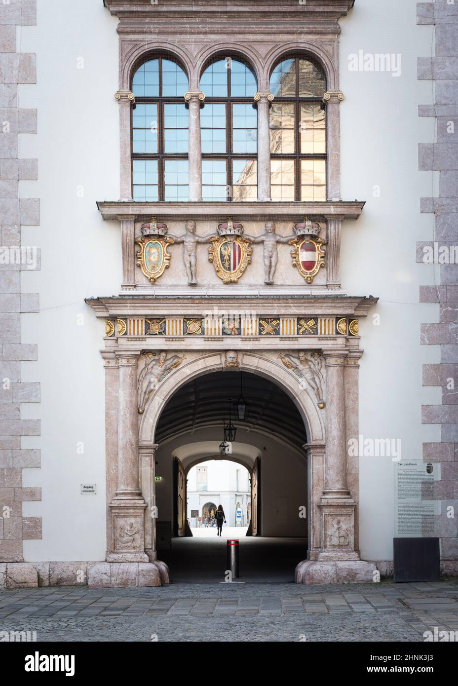 Portal of the Landhaus building, Linz, Upper Austria, Austria Stock Photo