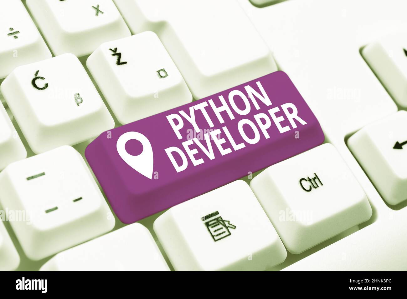 Writing displaying text Python Developer, Internet Concept responsible for writing serverside web application logic Creating New Online Shop Business, Stock Photo