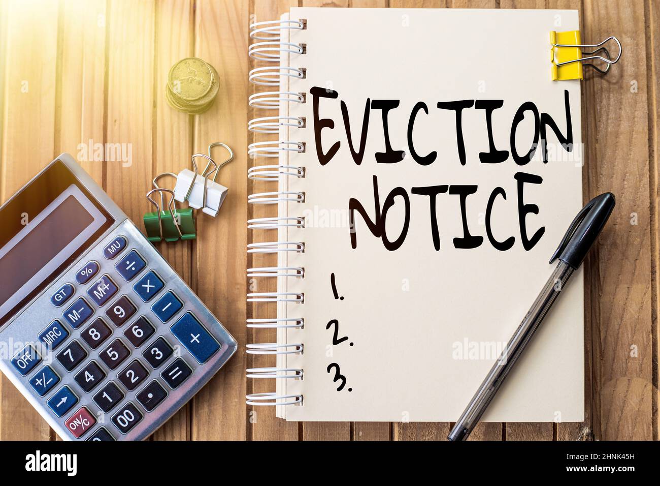 Inspiration showing sign Eviction Notice, Word Written on an advance