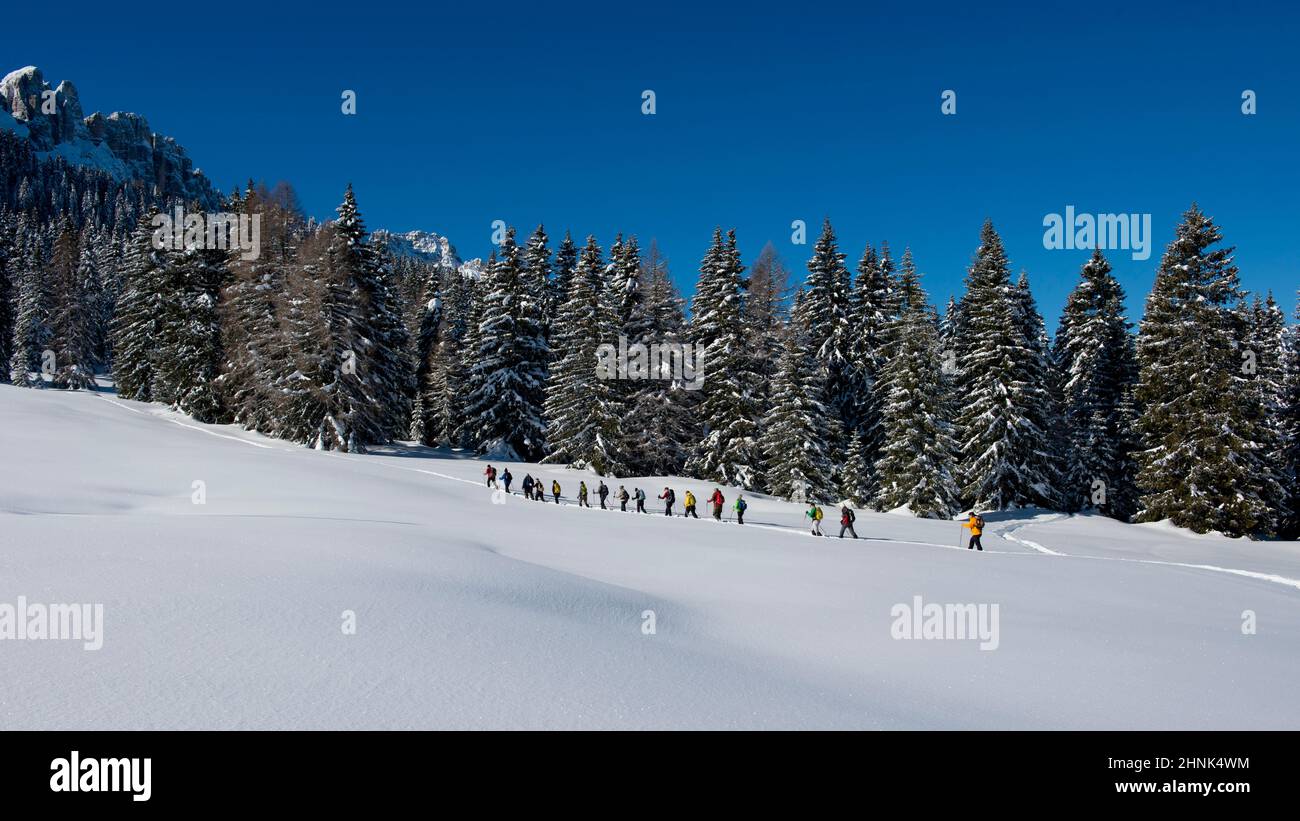 Hikers in the Dolomites Stock Photo - Alamy