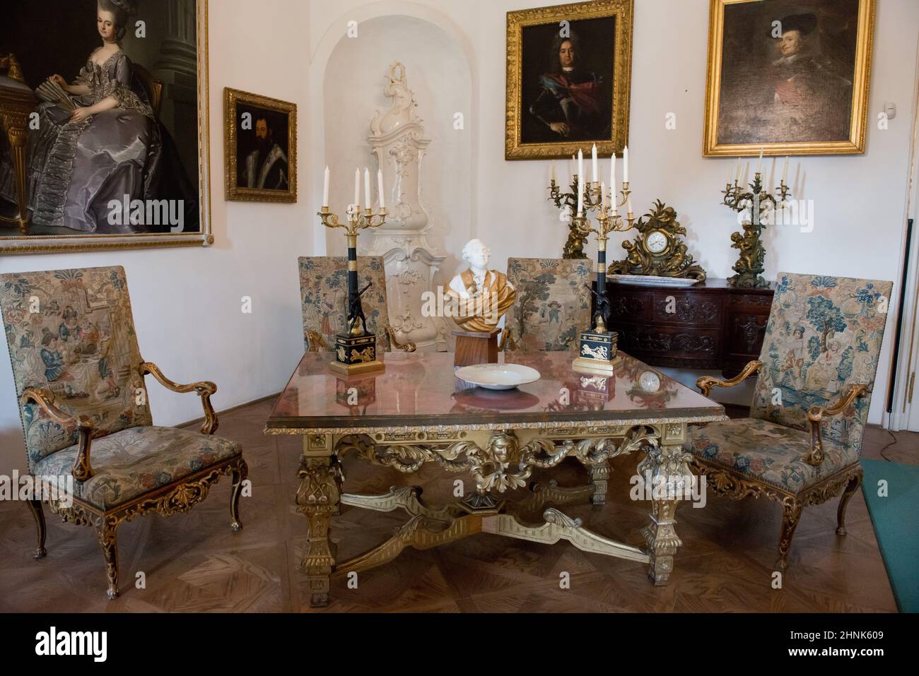 Inside the Esterhazy Castle Stock Photo Alamy