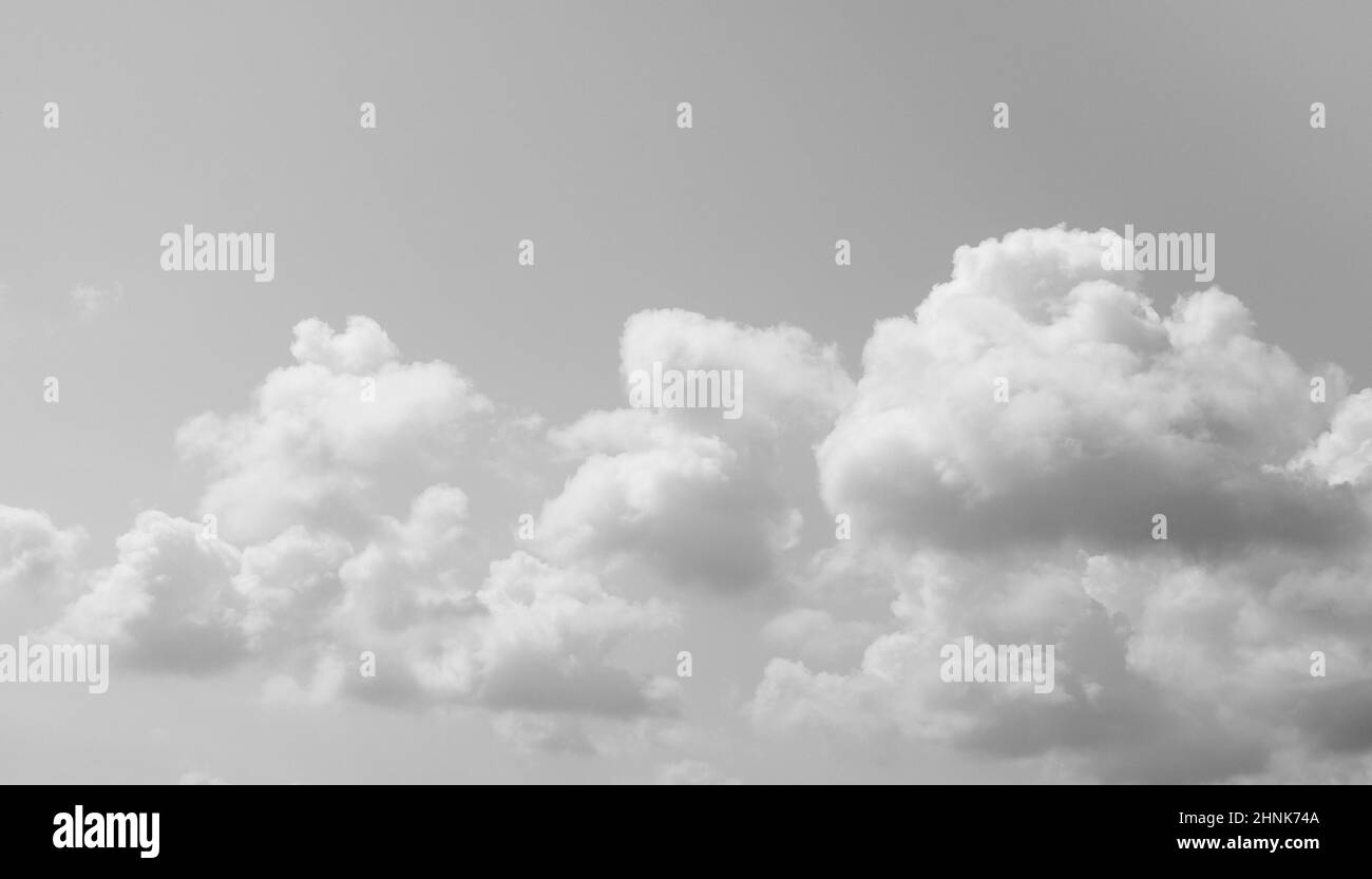 sky with clouds useful as a background with copy space in black and ...