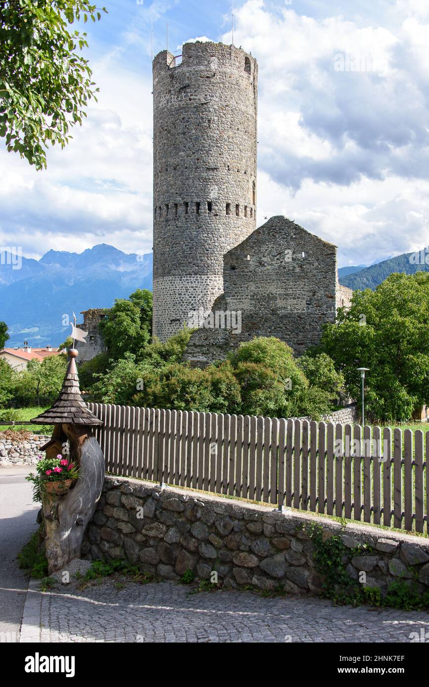 Tower in Mals, Vinschgau Stock Photo