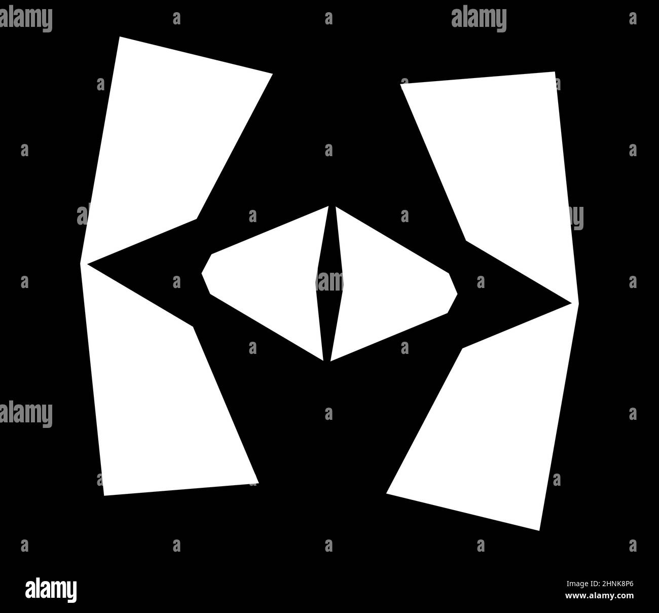 Simple abstract geometric form(s), shape(s). Random, angular vetor ...